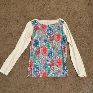 EUC Lilly Pulitzer Bailey top in Let Minnow, sz M